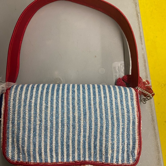 Striped Blue and Red Lobster Handbag - Picture 6 of 8